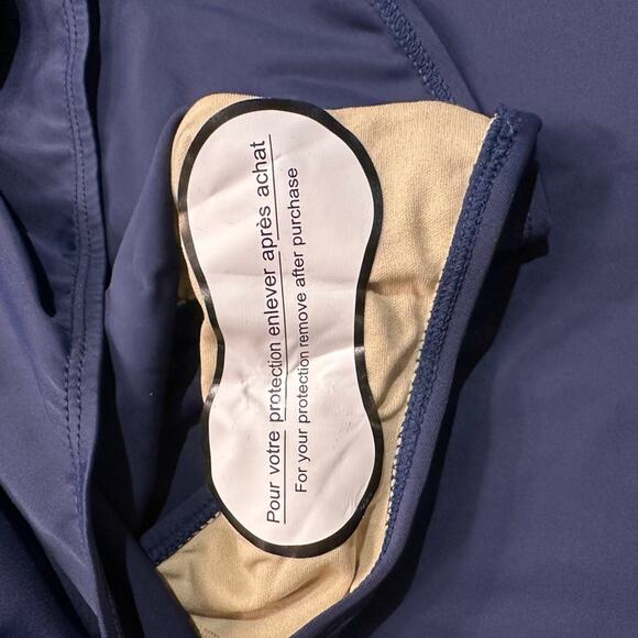 Swim 365 Blue Women's 26W One-Piece Swimsuit with Adjustable Straps - Picture 7 of 8